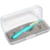 BULLET PEN - TAHITIAN BLUE WITH GOLD FINGER GRIP + CLIP - f400tbl-gfggl - Image 3
