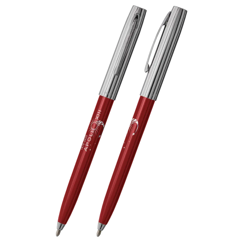 APOLLO 13 50TH ANNIVERSARY PLASTIC CAP-O-MATIC – CHROME CAP/RED PLASTIC BARREL - fs775-13-50r