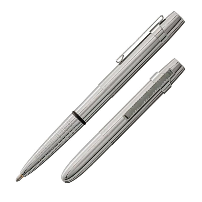 BULLET SPACE PEN - X MARK CHROME WITH SQUARE CAP - fsm400wccl