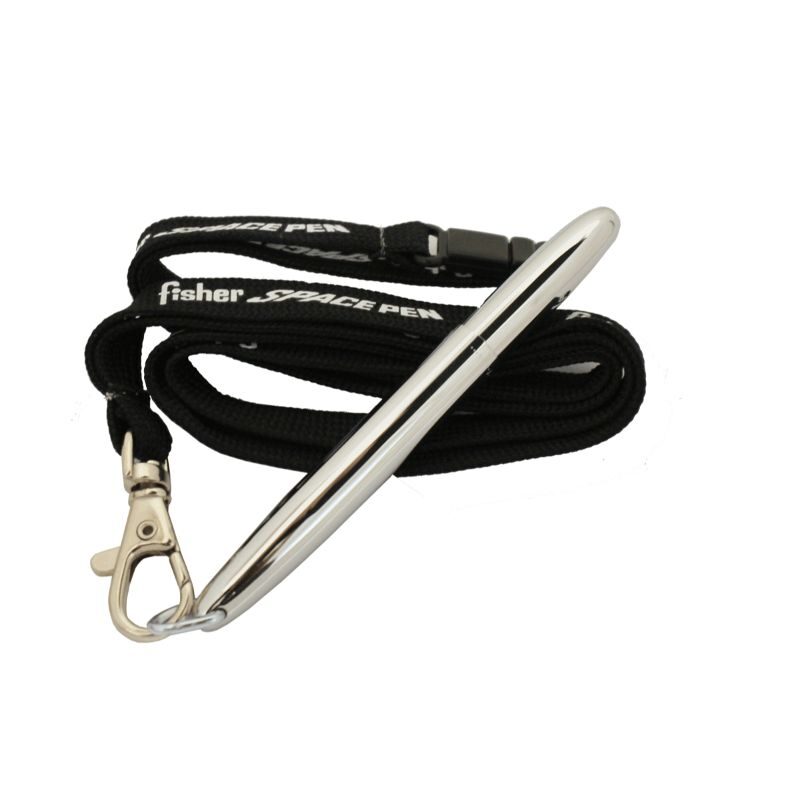 BULLET CHROME WITH D RING AND BLACK FISHER LANYARD - f400-jr/lbk