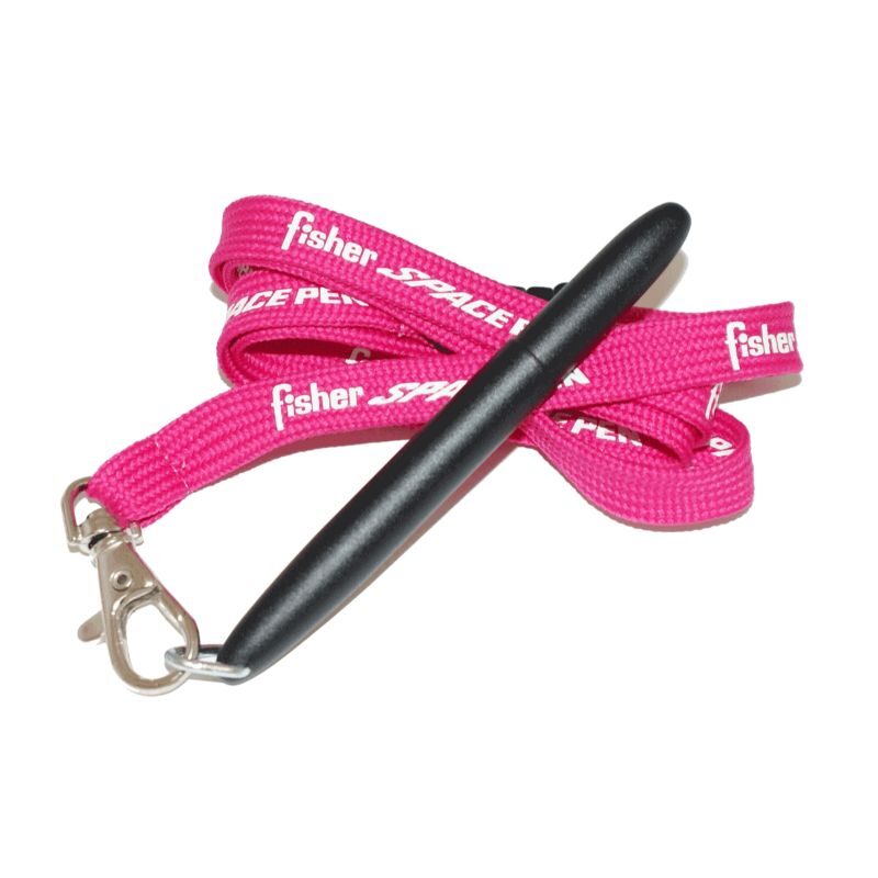 BULLET BLACK WITH D RING AND PINK FISHER LANYARD - f400b-jr/lpk
