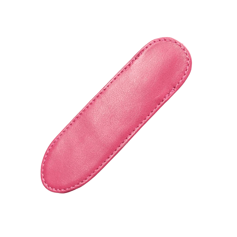 SMALL FUCHSIA LEATHER PEN CASE PLAIN