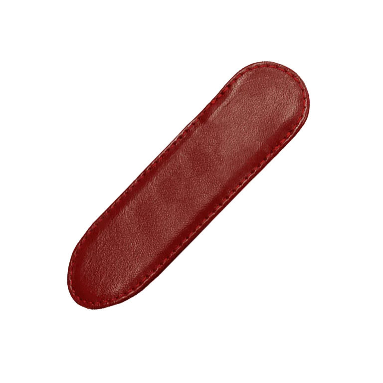 SMALL RED LEATHER PEN CASE PLAIN