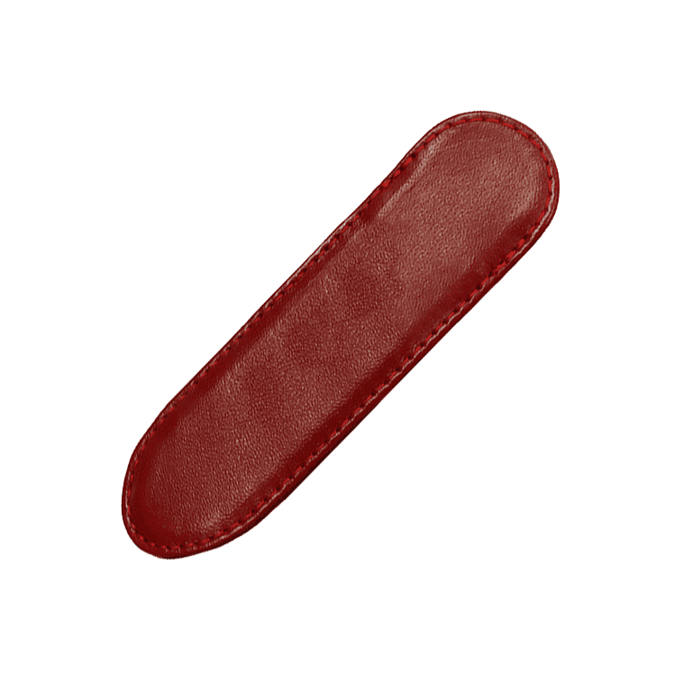 SMALL RED LEATHER PEN CASE PLAIN