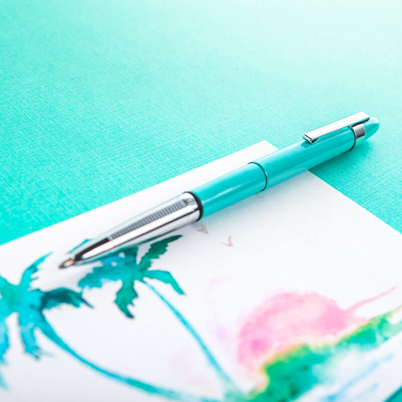 BULLET PEN - TAHITIAN BLUE WITH CLIP - f400tblcl