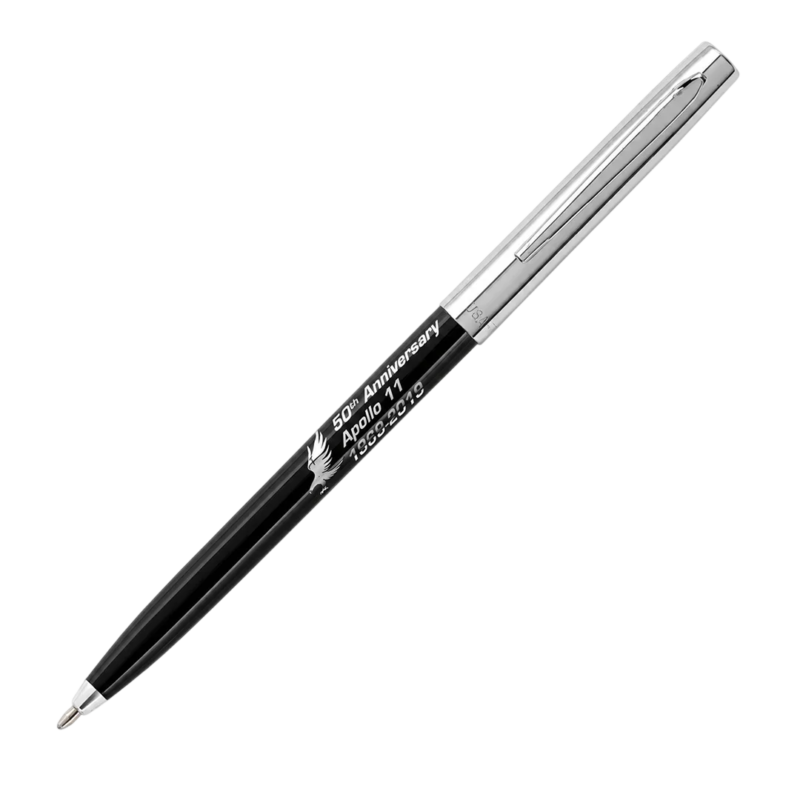 APOLLO 11 50TH ANNIVERSARY CAP-O-MATIC – CHROME CAP/PLASTIC BARREL (BLACK) - fs775-50b