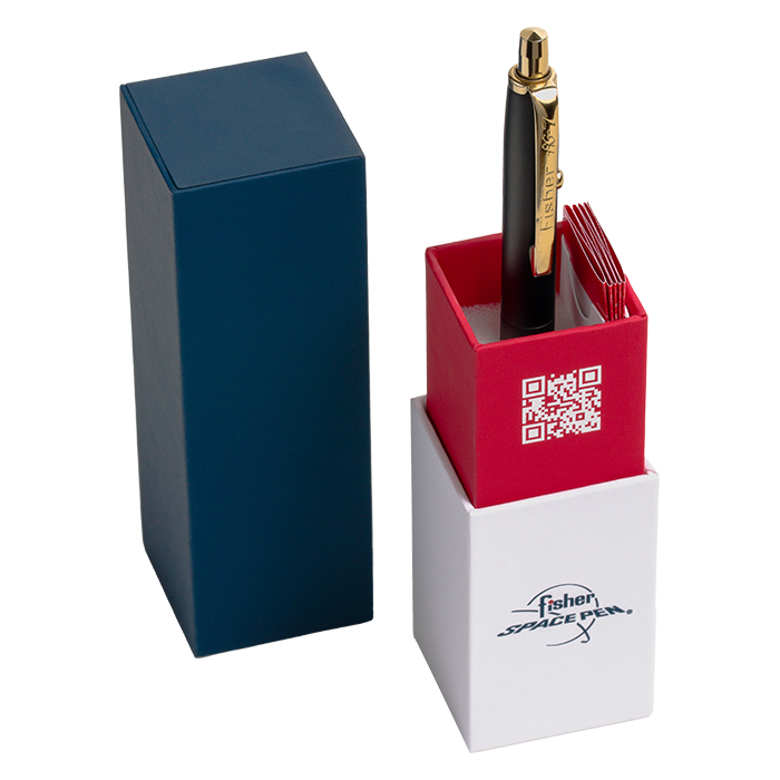 GRAPHITE BLACK CERAKOTE ASTRONAUT SPACE PEN, SOLAR FLARE GOLD TITANIUM ACCENTS - FAG7H-146GTN