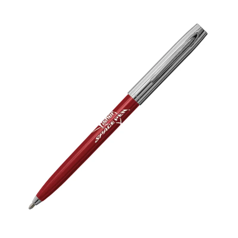 MY FIRST FISHER SPACE PEN - RED & CHROME CAP-O-MATIC WITH FISHER SPACE PEN LOGO – BOXED