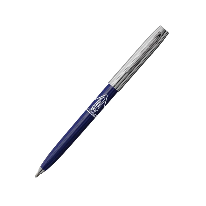 MY FIRST FISHER SPACE PEN - BLUE & CHROME CAP-O-MATIC WITH SHUTTLE IMPRINT – BOXED