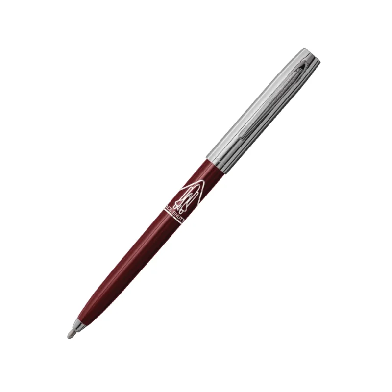 MY FIRST FISHER SPACE PEN - BURGUNDY & CHROME CAP-O-MATIC WITH SHUTTLE IMPRINT – BOXED